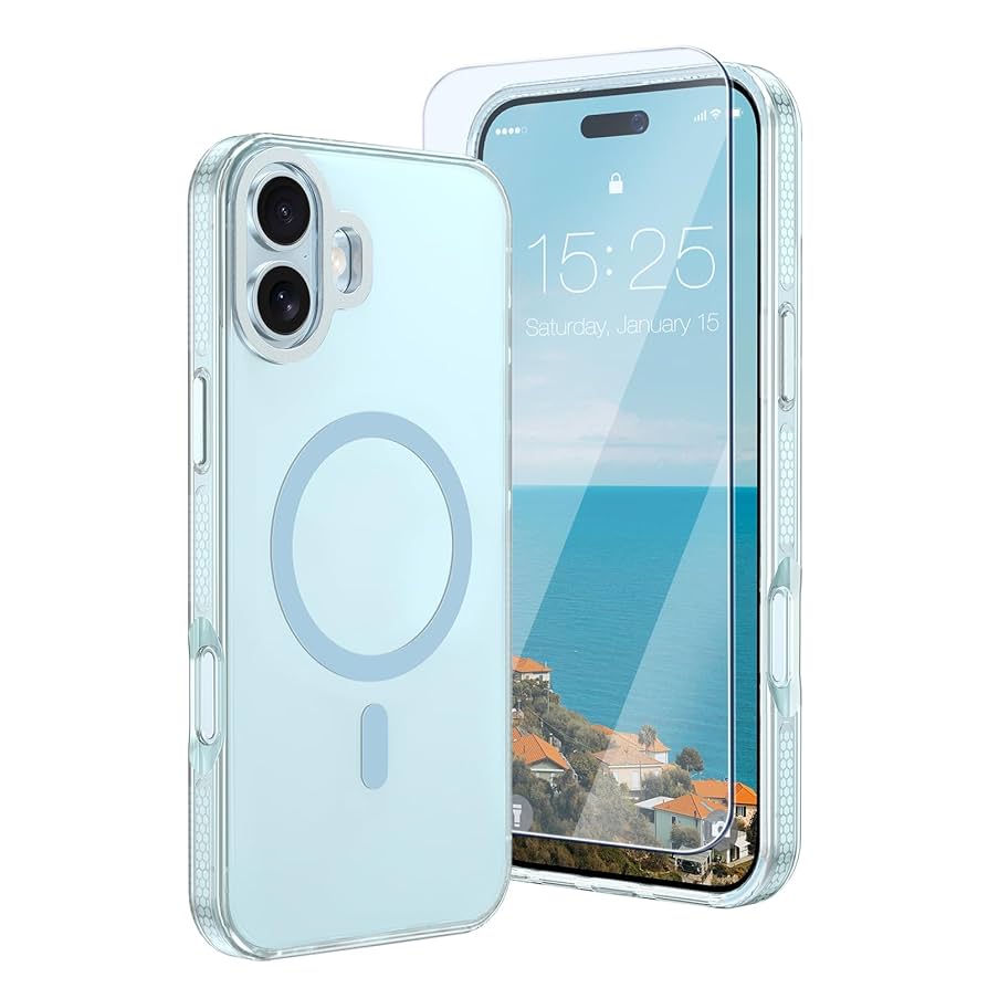 Amazon.co.jp: MATEPROX iPhone 16 Plus用ケース 半透明 マット